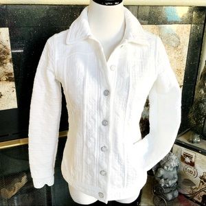ISAAC MIZRAHI Live White button up jacket